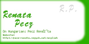 renata pecz business card